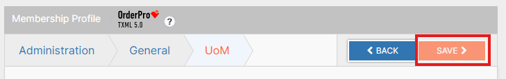 Use Save button to save section changes