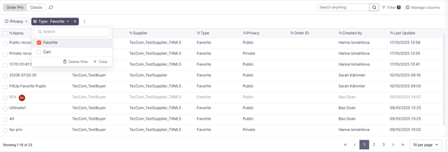 Filtered result with multiple criteria